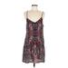 Nanette Lepore Casual Dress - Mini Plunge Sleeveless: Purple Dresses - Women's Size Medium