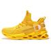 Men Shoes Sneakers Fashion Breathable Platform Running Shoes Men Mesh Sport Light Unisex Women Casual Yellow Vulcanize Shoes Man Yellow 44