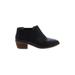 Madewell Ankle Boots: Slip On Chunky Heel Boho Chic Black Solid Shoes - Women's Size 8 - Almond Toe