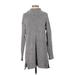 Eddie Bauer Casual Dress - Sweater Dress: Gray Dresses - Women's Size Small