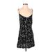 Divided by H&M Casual Dress - A-Line Plunge Sleeveless: Black Floral Dresses - Women's Size X-Small