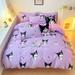 Kawaii Bed Accessories Cinnamoroll Purin Dog Pochacco Anime Cotton Soft Bedding Four-Piece Set Cute Sweet Creative Girls Gifts