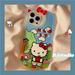 2023Ins Hello Kitty Soft Silicone Full Lens Anti Drop Protective Case Iphone13 Iphone12Promax Kawaii Couple Phone Case Ornaments
