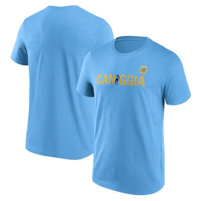 Argentinien Caniggia Namens- und Nummern-Grafik-T-Shirt – Himmel – Herren Image
