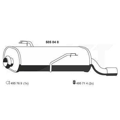 Ernst Endschalldämpfer [Hersteller-Nr. 505048] für Peugeot Image