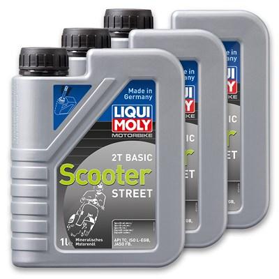 Liqui Moly 3x 1 L MOTORÖL Motorbike 2T Basic Scooter Street [Hersteller-Nr. 1619] Image