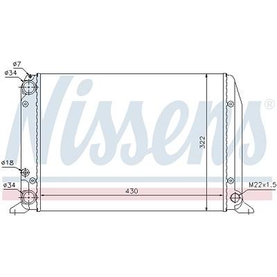 Nissens Kühler, Motorkühlung [Hersteller-Nr. 604611] für Audi Image