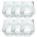 Intirilife 6x Trinkglas im Hexagon Design Durchsichtig - 240 ml Füllmenge - Wasser Saft Glas Spülmaschinenfest Kristallglas stoßfest