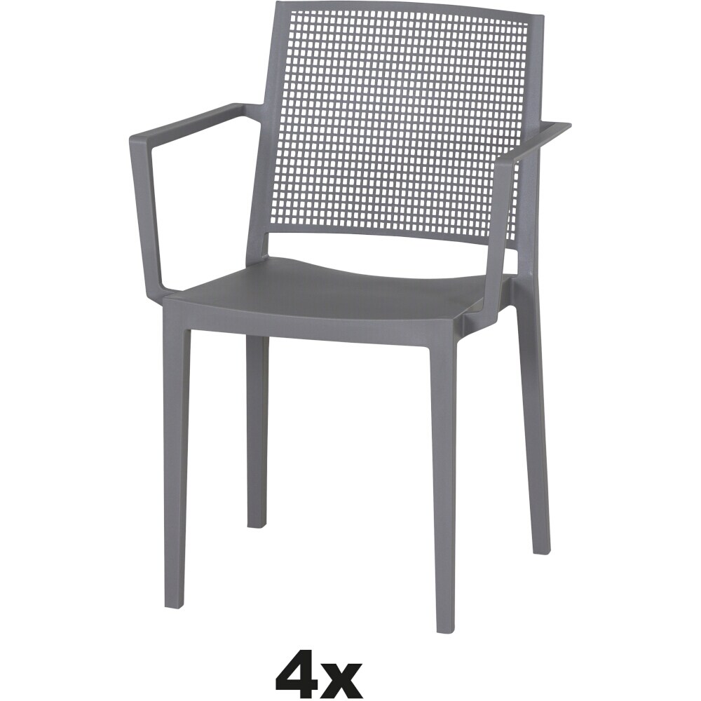 SIENA GARDEN Urban Lights Set 4teilig Square Sessel gastrotauglich grau Image
