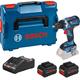 Kit perceuse-visseuse 18V GSR 18V-60 C + 2 batteries Procore 8 Ah + chargeur + L-Boxx BOSCH 06019G110H