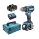 Perceuse-visseuse 18V + 2 batteries BL1850B + chargeur DC18RC + Makpac 2 MAKITA DDF485RTJ