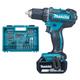 Perceuse-visseuse 18 V + 2 batteries 3 Ah + chargeur + coffret avec accessoires MAKITA DDF482RFX1