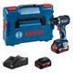 Perceuse-visseuse 18 V GSR 18V-90 C + 2 batteries GBA 5 Ah + chargeur en coffret L-BOXX BOSCH 06019K6006