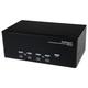 StarTech.com 4 Port Triple Monitor DVI USB KVM Switch with Audio &