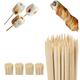 Barbecue Skewers, Set of 500, for Marshmallows, Meat & Veg, for BBQs & Campfires, 90cm Long, Universal, Bamboo - Relaxdays