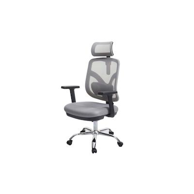 Mendler Bürostuhl HWC-J92, Schreibtischstuhl, ergonomisch, verstellbare Lordosenstütze und Armlehne ~ grau Image