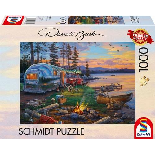 Schmidt 58533 - Darrel Bush, Campingidyll am See, Puzzle, 1000 Teile - Schmidt Spiele