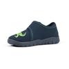 Hausschuh RICHTER "MAILO", Kinder, Gr. 34, blau (nachtblau dino), Textil, casual, Schuhe, Klettschuh, Kindergarten Schuh mit Dino-Stickerei