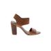 Steve Madden Heels: Brown Solid Shoes - Women's Size 9 - Open Toe