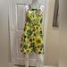 Anthropologie Dresses | Anthropologie Vanessa Virginia Dress Keyhole Painterly Floral Yellow Blue Sz 4 | Color: Yellow | Size: 4