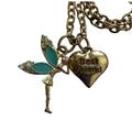 Disney Jewelry | Disney Tinkerbell Pendant Necklace Choker Best Friends Silver Tone Vintage 15" | Color: Silver | Size: 15"