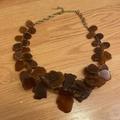 Anthropologie Jewelry | Anthropologie Acrylic Brown Geode Statement Necklace | Color: Brown | Size: Os