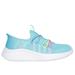 Skechers Girl's Slip-ins: Ultra Flex 3.0 - Bungee Fun Sneaker | Size 13.5 | Aqua | Textile | Machine Washable