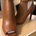 Michael Kors Shoes | Michael Kors, Peekaboo Toe Heals Size 7.5, Never Worn. | Color: Tan | Size: 7.5