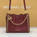 Michael Kors Bags | Michael Kors Mina Small Belted Chain Crossbody Bag Dark Cherry Color | Color: Purple/Red | Size: Small