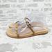 Madewell Shoes | New Madewell Paris Melon Tan Embossed Snake Print Summer Flat Sandals X439 | Color: Cream/Tan | Size: 9