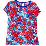 Lilly Pulitzer Tops | Lily Pulitzer Floral Shirt | Color: Blue/Red | Size: S