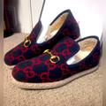 Gucci Shoes | Auth Gucci Fria Wool Shearling Horsebit Loafers - Men Size 5.5 / Women Size 8 | Color: Red | Size: 8