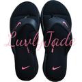 Nike Shoes | Nike Women's Ultra Comfort 3 Thong Flip Flop Sandals Size 6 Black Pink Rare Nwot | Color: Black/Pink | Size: 6