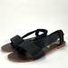 Free People Shoes | Free People Under Wraps Black Leather Flat Sandals Eu Size 37 | Color: Black/Brown | Size: 6.5