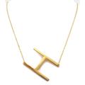 Anthropologie Jewelry | Nwt - Block Letter Large Necklace, The Letter H | Color: Gold | Size: Os