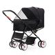 Dog Stroller for Medium Dogs Easy One-Hand Fold, 4 Wheel Dog Strollers for Small Dogs, Reversible Push Handle Pet Stroller Dog Pram Stroller Buggy -7529S8V2H