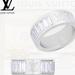 Louis Vuitton Jewelry | Authentic Louis Vuitton Sterling Silver Baguette Logo Eternity Band Size M/9 | Color: Silver | Size: M/9