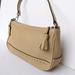 Coach Bags | Coach Small Shoulder Purse - Pebble Leather In Warm Taupe Cream With Tassel | Color: Cream/Tan | Size: Os
