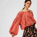 Free People Tops | Free People Athena Maria Crochet Embroidered Peasant Blouse Top Shirt Boho Pink | Color: Pink/Red | Size: Xs