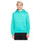 Nike Mens Hooded Long Sleeve Top Sportswear Club Fleece, Washed Teal/Washed Teal/White, BV2654-392, XS