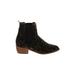 ARider Girl Ankle Boots: Chelsea Boots Stacked Heel Bohemian Brown Leopard Print Shoes - Women's Size 7 1/2 - Almond Toe