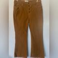 Madewell Pants & Jumpsuits | Euc Madewell Cali Demi Boot 32” Button Fly Raw Hem Pinwhale Corduroy Pants | Color: Tan | Size: 32