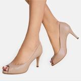 Michael Kors Shoes | Micheal Kors Leather Peep Toe High Heel Stilettos Pump Shoes | Color: Tan | Size: 7m