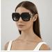 Gucci Accessories | Brand New Gucci Gg1022s 001 Gold Black Grey 54mm Gradient Lens Women Sunglasses | Color: Black/Gray | Size: Os