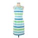 Lilly Pulitzer Casual Dress - Sheath Crew Neck Sleeveless: Blue Stripes Dresses - Women's Size 4