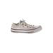Converse Sneakers: Gray Solid Shoes - Women's Size 5 - Round Toe