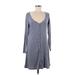 Gap Casual Dress V-Neck Long sleeves: Gray Dresses - Women's Size Medium