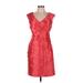 London Times Cocktail Dress - Sheath: Red Dresses - Women's Size 8