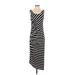 Vince Camuto Casual Dress - Sheath Scoop Neck Sleeveless: Black Print Dresses - Women's Size Small