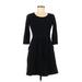 Boden Casual Dress - A-Line: Black Solid Dresses - Women's Size 6